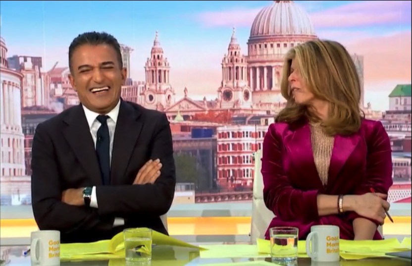 Adil Ray and Susanna Reid on Good Morning Britain.