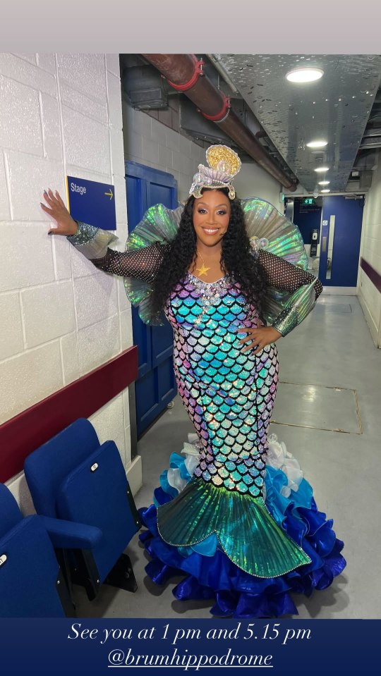 Alison looks stunning in her Magical Mermaid costume for panto