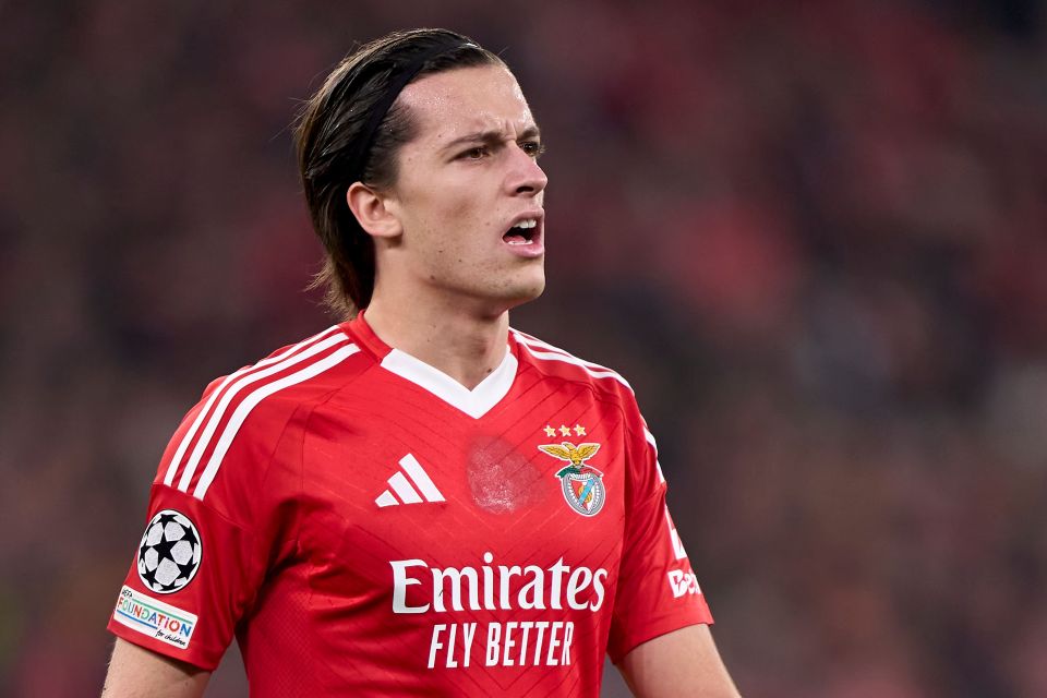 Álvaro Carreras of SL Benfica reacts during a UEFA Champions League match.