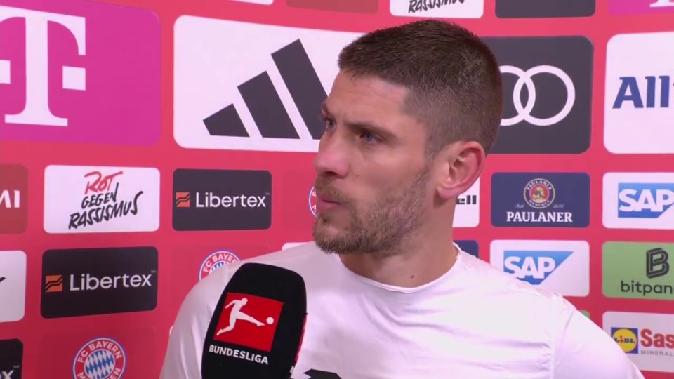 A Premier League player in a live TV interview.