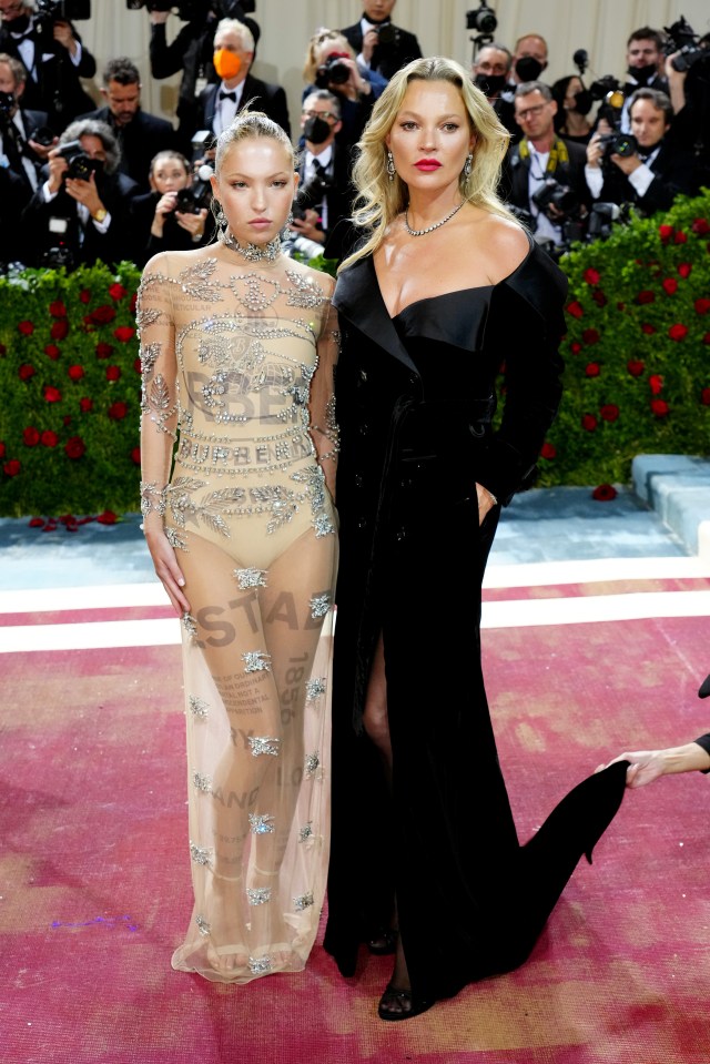 Lila Grace Moss and Kate Moss at the Met Gala.