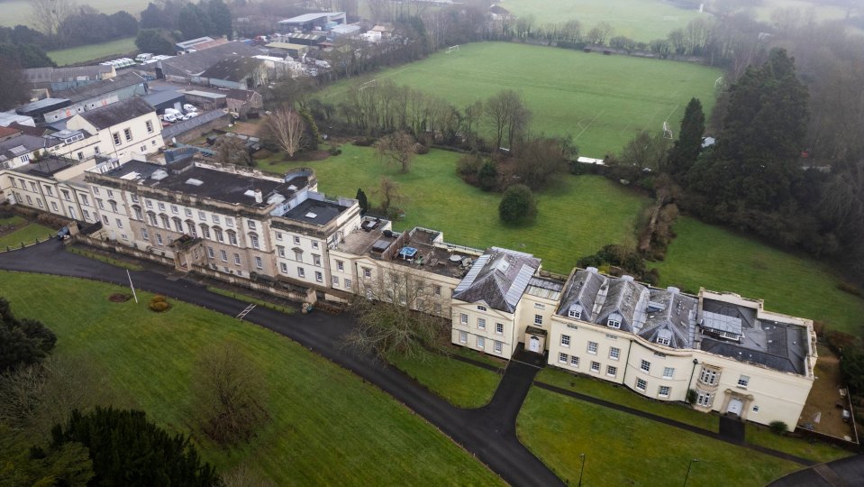 Aerial view of Long Fox Manor.