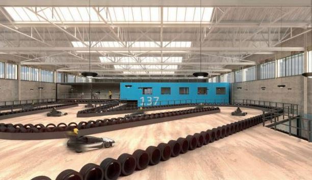 Proposed indoor go-karting track at Bicester Heritage.