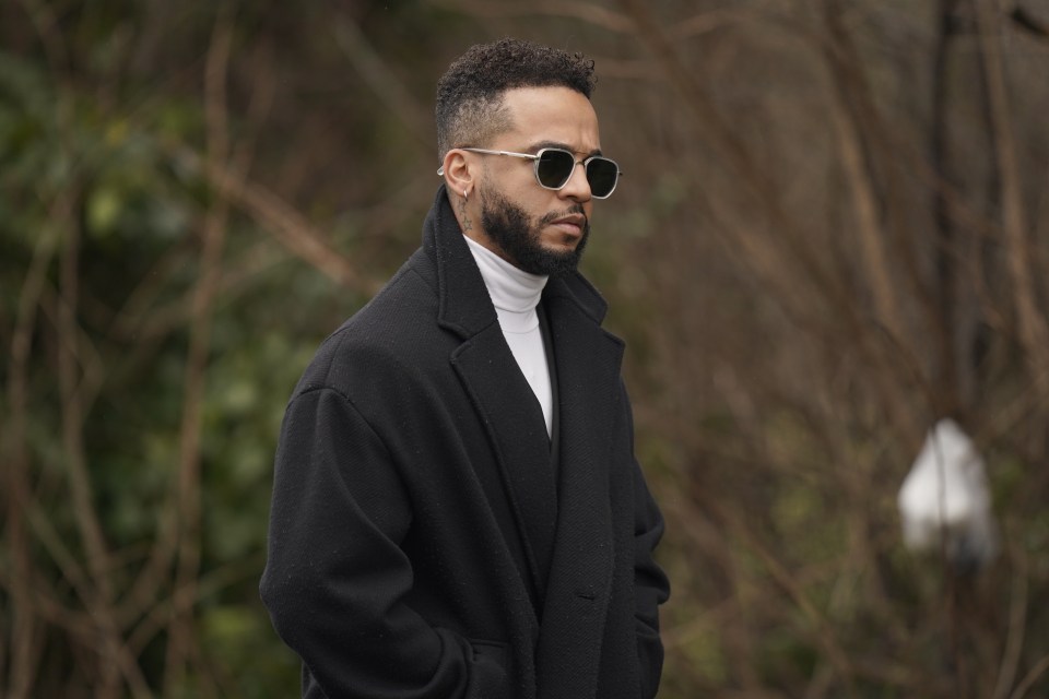 Aston Merrygold at The Vivienne's funeral.