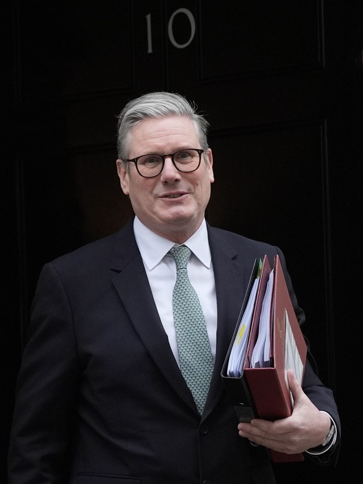 Sir Keir Starmer leaving 10 Downing Street.