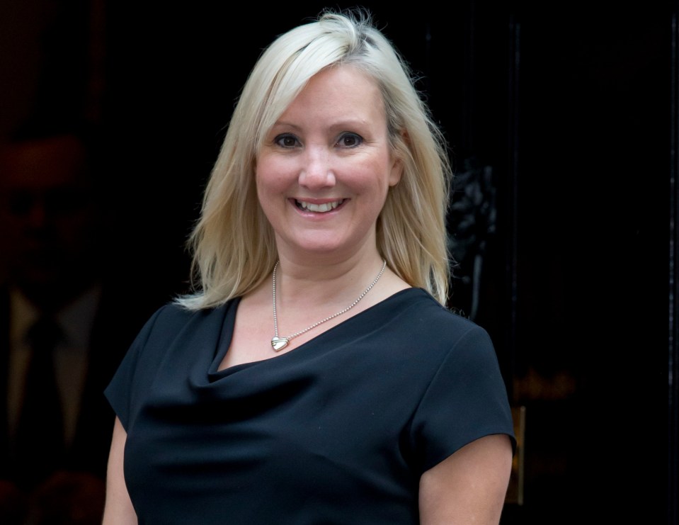 Caroline Dinenage, British Parliamentary Under Secretary of State, at 10 Downing Street.