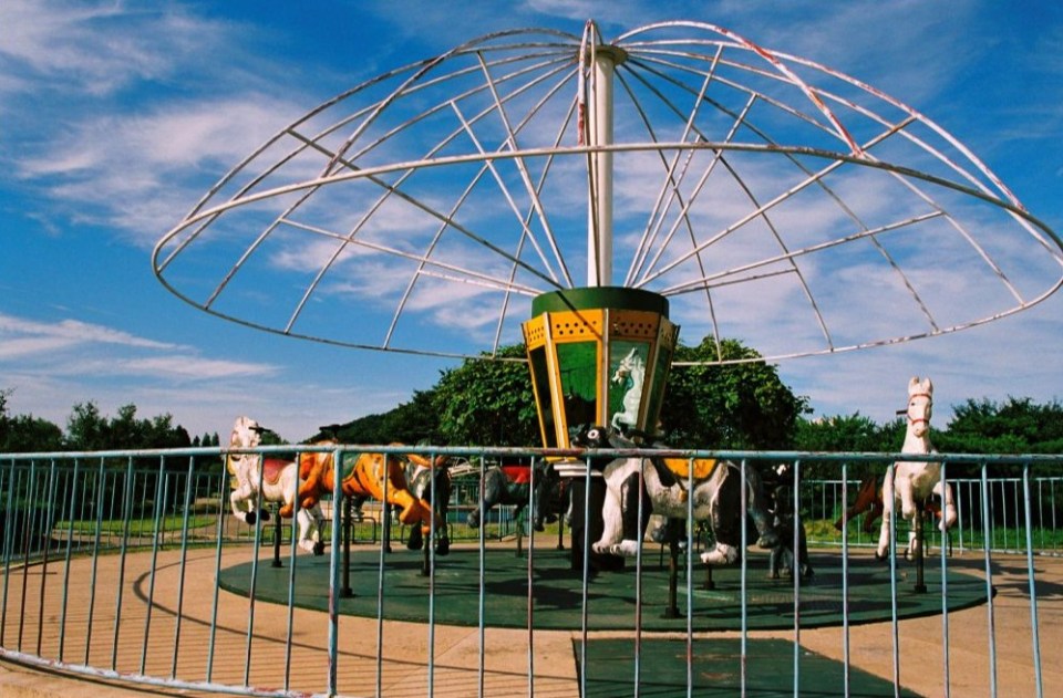 A ride at the Sungland Mangyongdae Fairground In Pyongyang