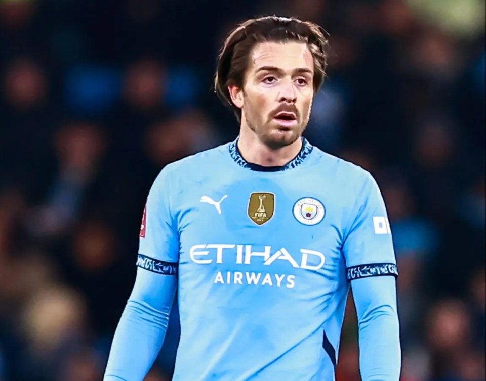 Jack Grealish of Manchester City in a soccer match.