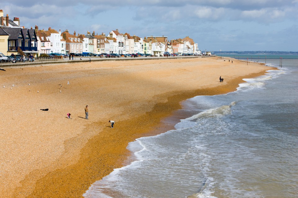 Deal, Kent beach and seafront.