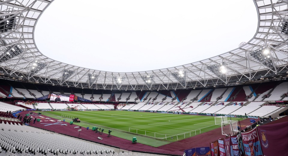 London Stadium before a Premier League match.