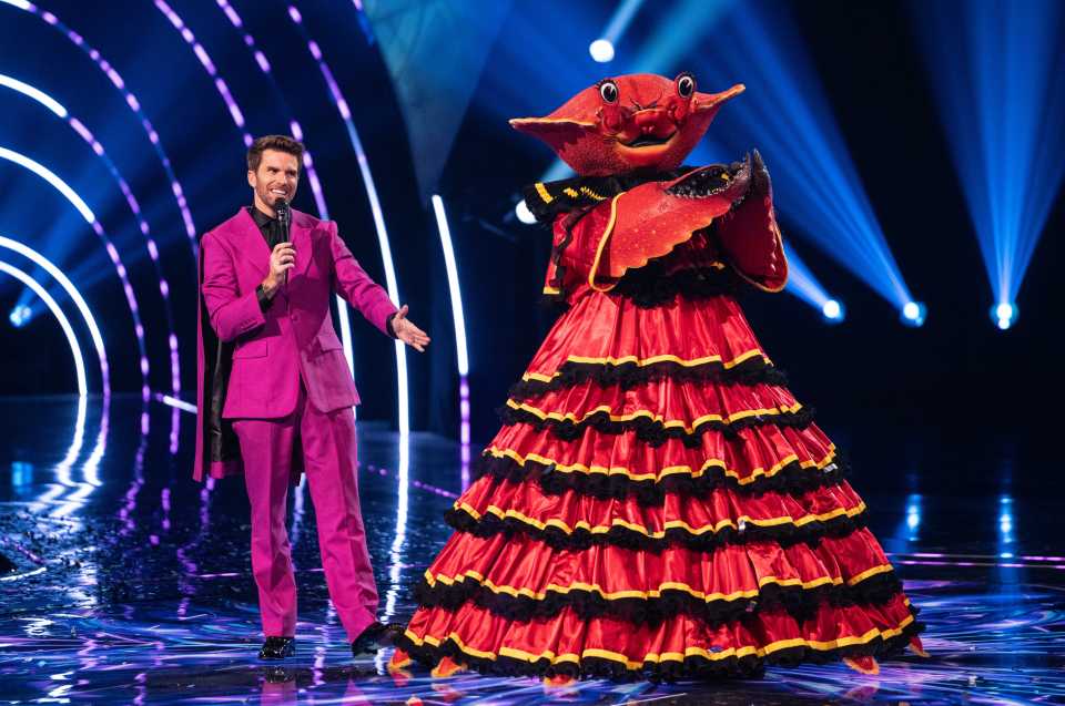 Joel Dommett and Dressed Crab on The Masked Singer.