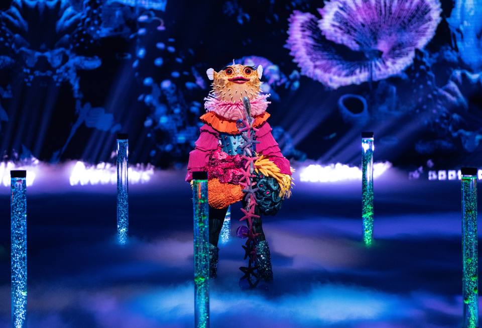 Pufferfish costume on The Masked Singer.