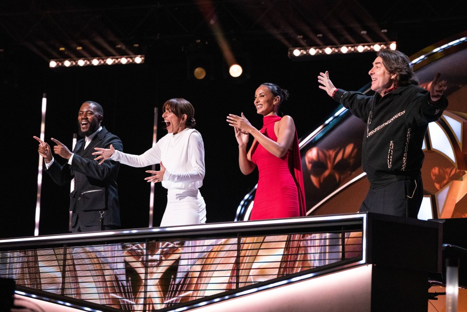 Four judges on The Masked Singer.