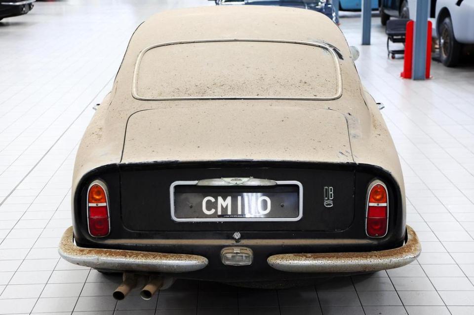 Dusty Aston Martin DB6 sports car for sale.