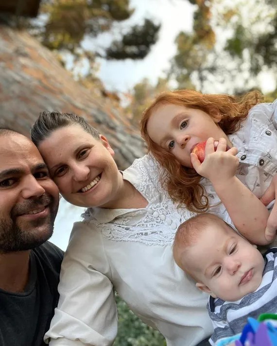 The Bibas family: father Yarden, mother Shiri, baby Kfir, and four-year-old Ariel.