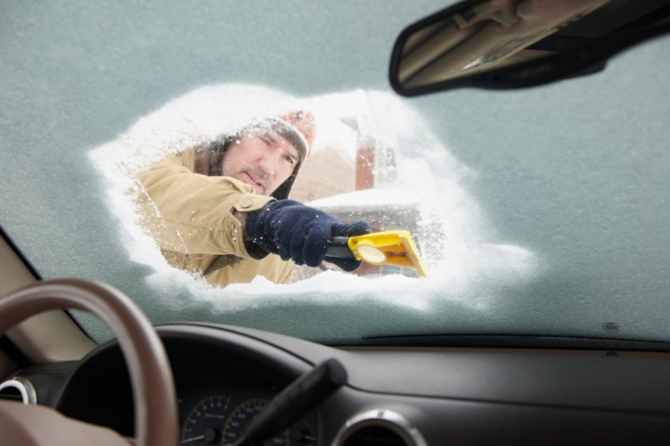 A hot water hack can help drivers tackle a frozen windscreen