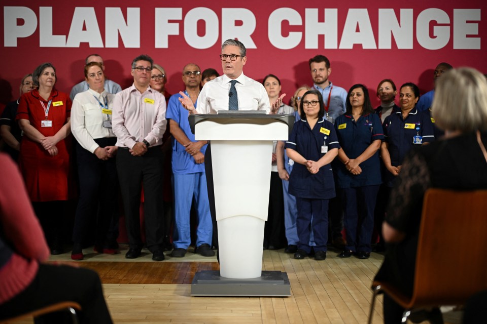 Sir Keir Starmer speaking on Monday