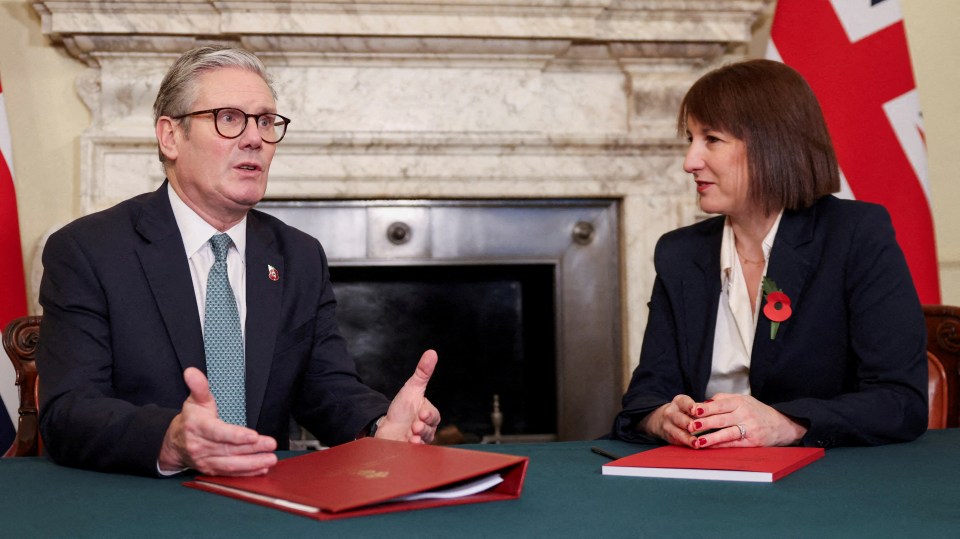 Keir Starmer and Rachel Reeves meeting at Downing Street.