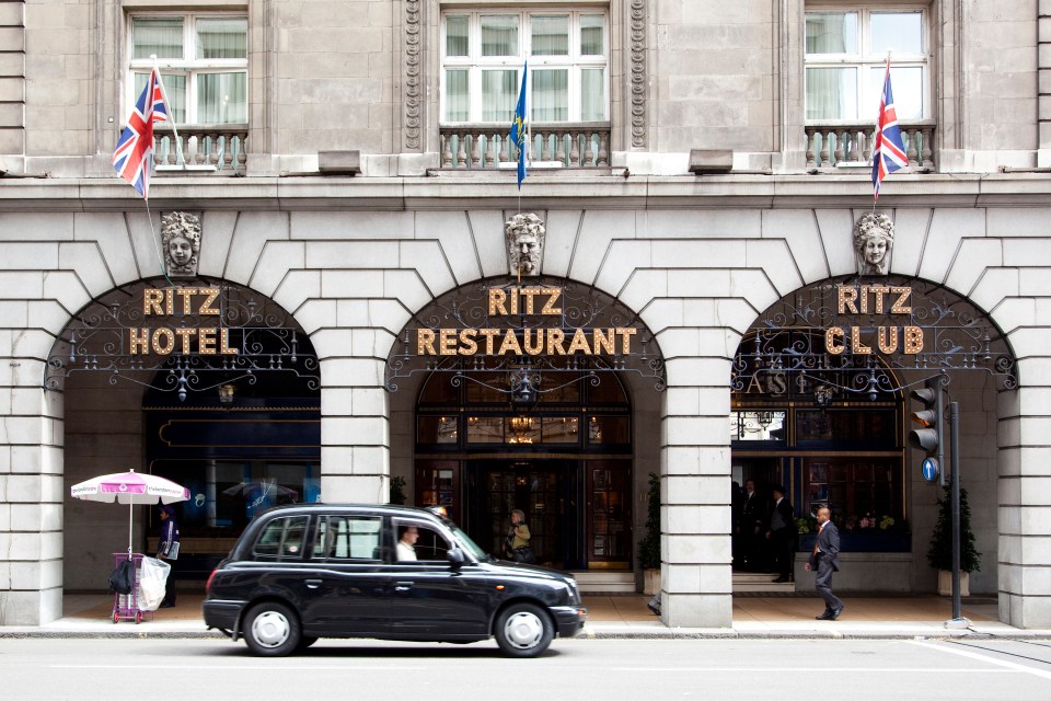 The Ritz Hotel, London: Hotel, Restaurant, and Club entrances.