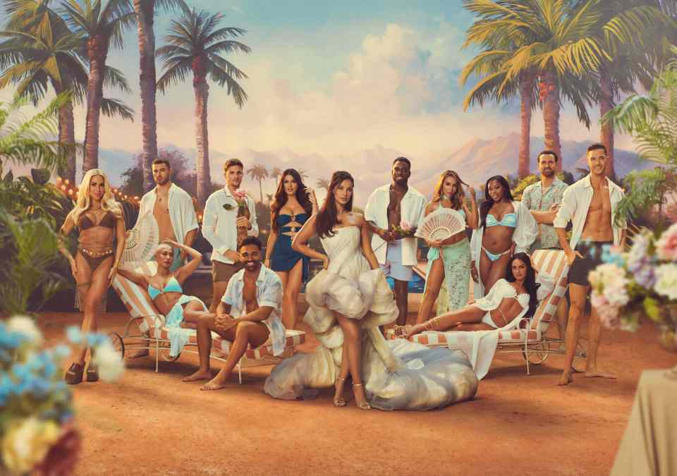 The Love Island cast plus Maya - Gabby, Curtis, Kaz, Luca, Nas, India, Marcel, Elma, Catherine, Olivia, Ronnie, Scott