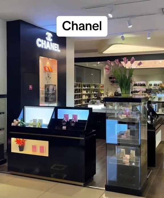 Chanel display in a Pyongyang shopping mall.