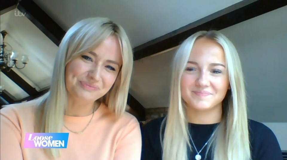 Sammy Winward and her daughter Mia on Loose Women.