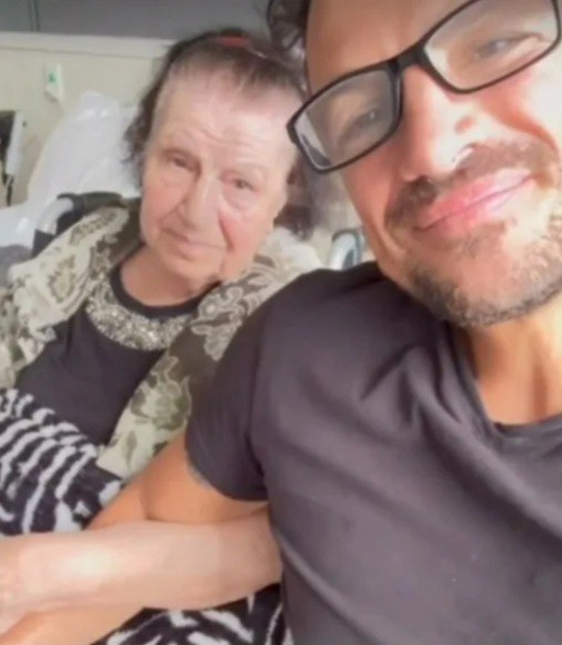 Peter Andre with his mother.