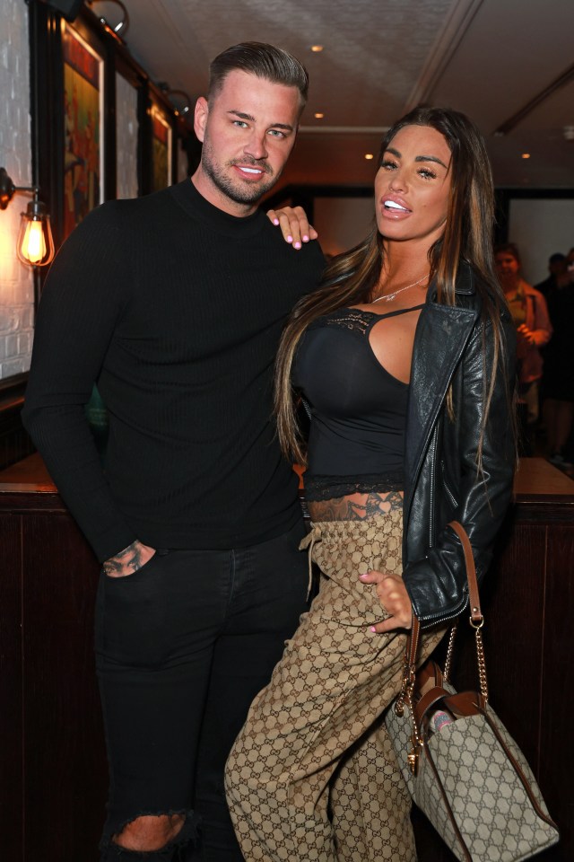 Carl Woods and Katie Price at a press night after-party.