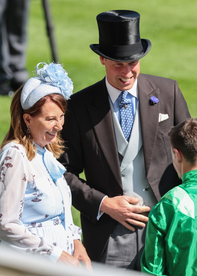 Carole Middleton and Prince William at Royal Ascot.