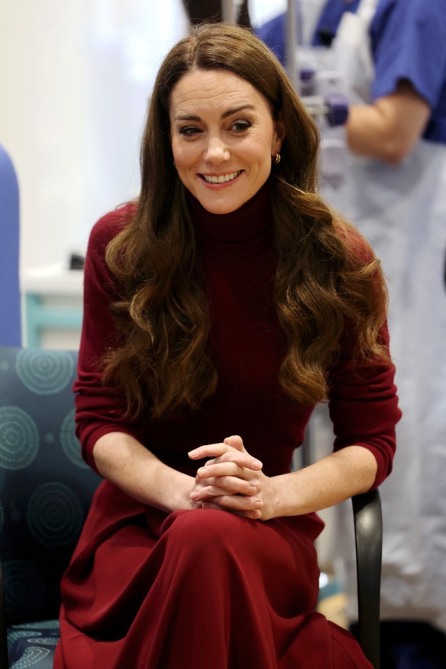 Catherine, Princess of Wales, at The Royal Marsden Hospital.