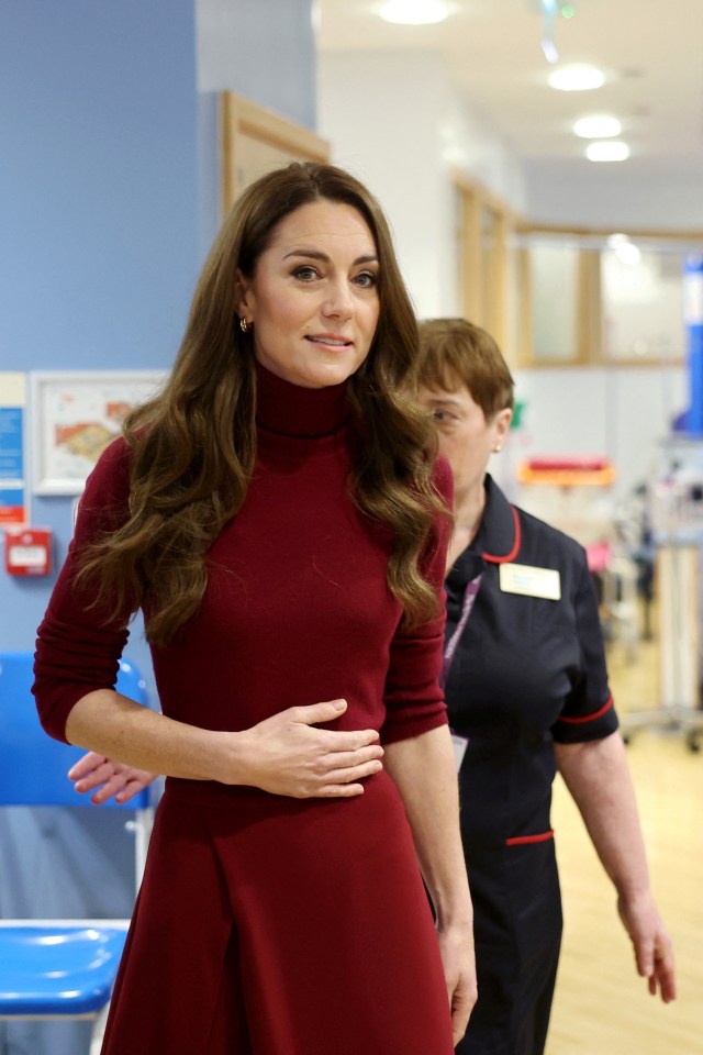 Catherine, Princess of Wales, at The Royal Marsden Hospital.