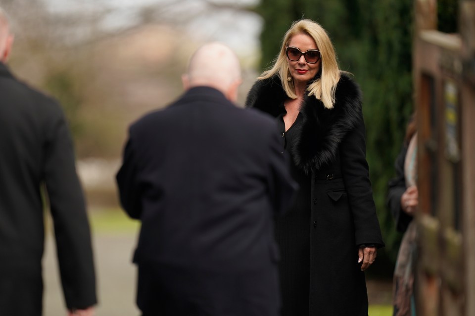 Claire Sweeney at The Vivienne's funeral.