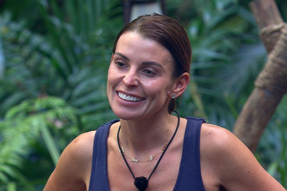 Coleen Rooney smiling on I'm a Celebrity...Get Me Out of Here!