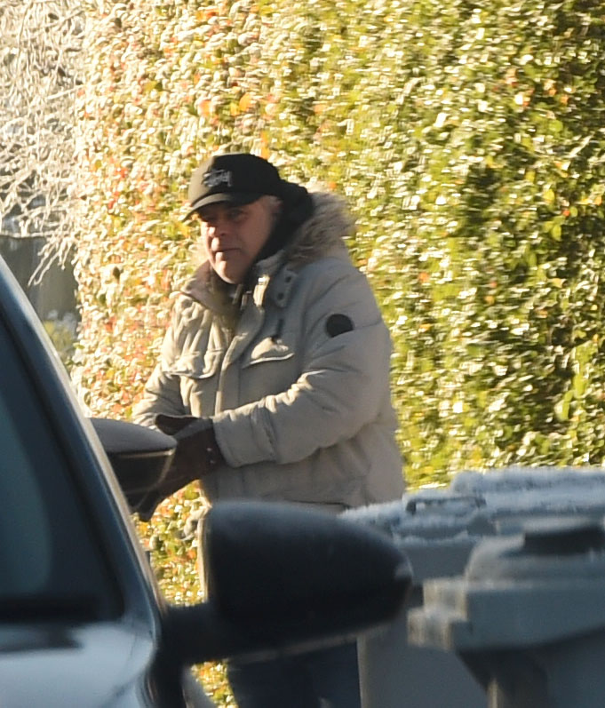 Simon Gregson outside his house.