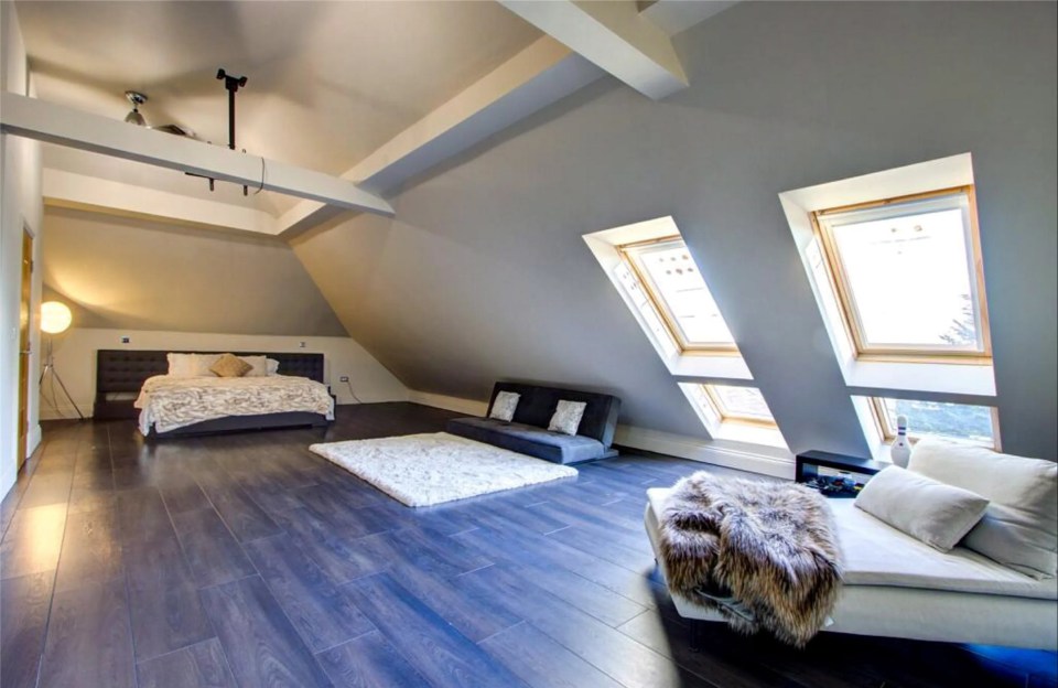 Second-floor bedroom in Charlotte Crosby's mansion.