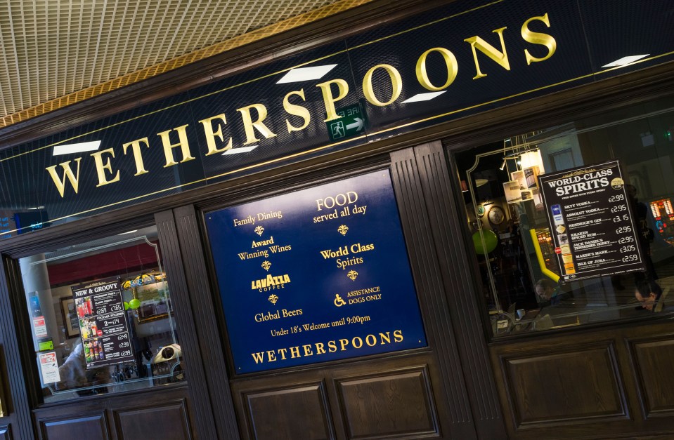 Wetherspoon's pub at the Metrocentre.