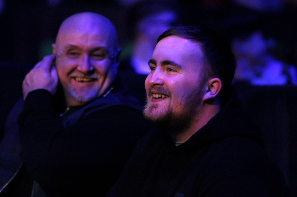 Dart player Luke Littler in the crowd.