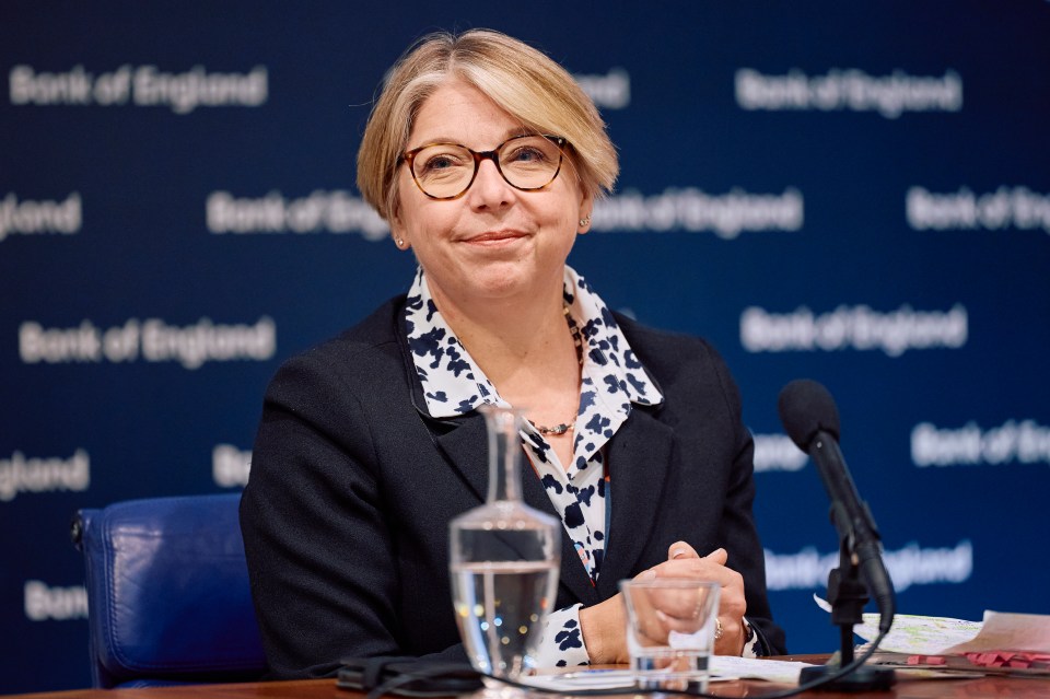 Sarah Breeden, Deputy Governor of the Bank of England for Financial Stability, at a press conference.