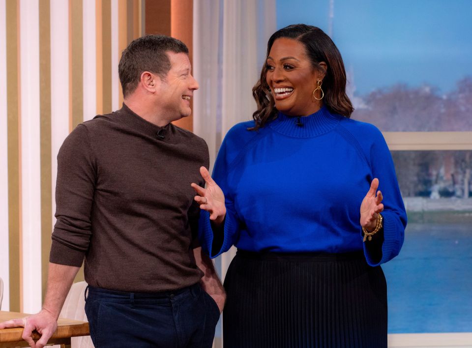 Dermot O'Leary and Alison Hammond on the This Morning TV show.