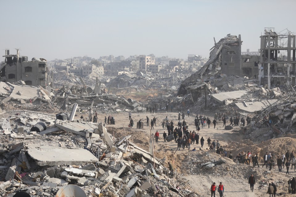 Palestinians returning to their damaged homes in Gaza after a ceasefire.