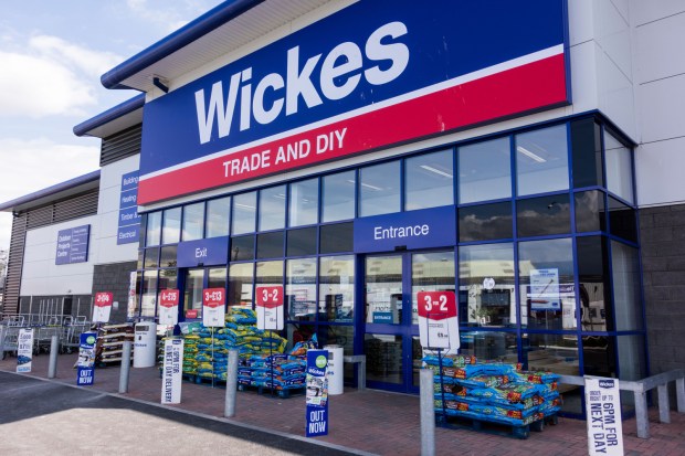 Wickes Trade and DIY store entrance.