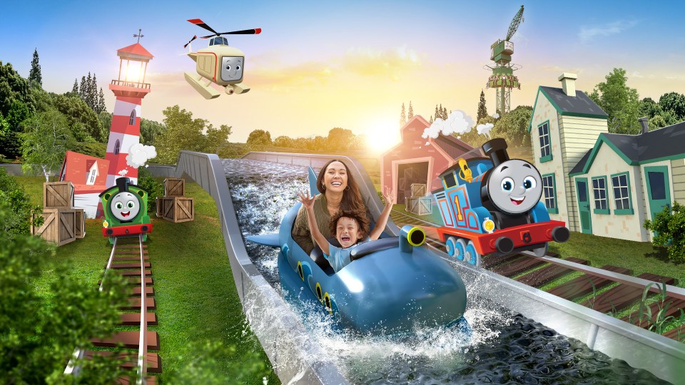 Illustration of a new Thomas Land ride at Drayton Manor Resort.