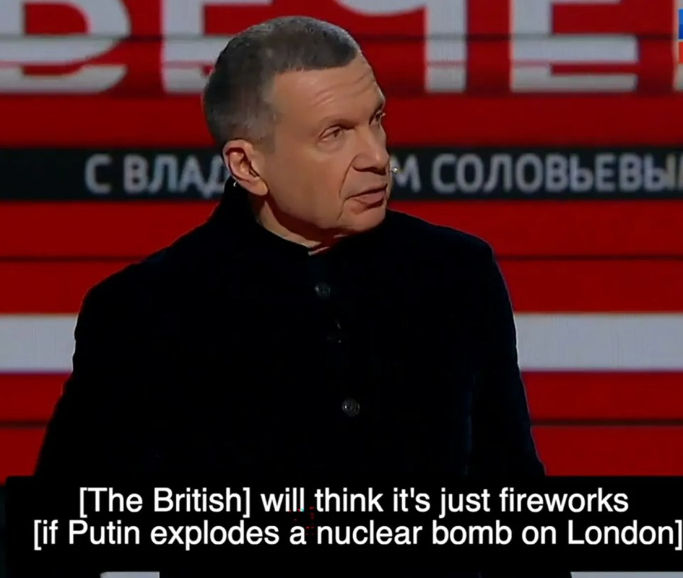 Andrey Gurulev, a pro-Kremlin MP, suggesting a nuclear strike on London.