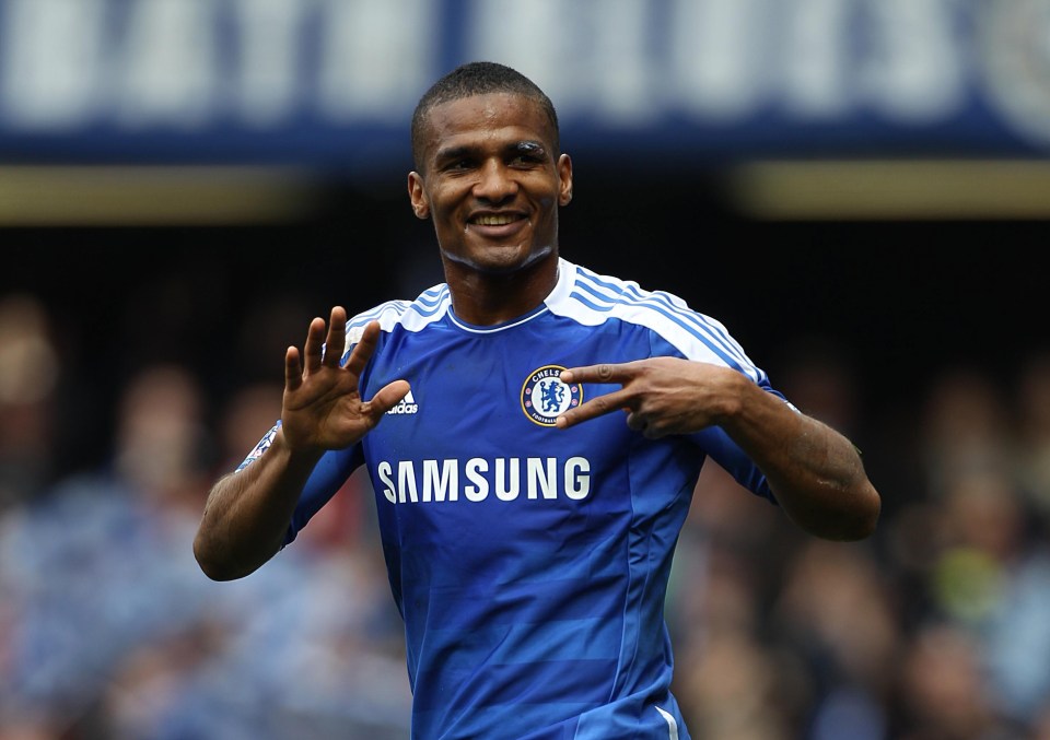 Florent Malouda of Chelsea celebrating a goal.