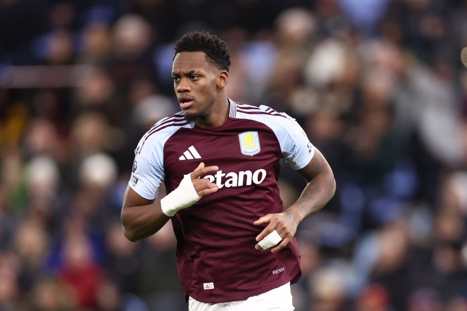 Jhon Duran of Aston Villa during a Premier League match.