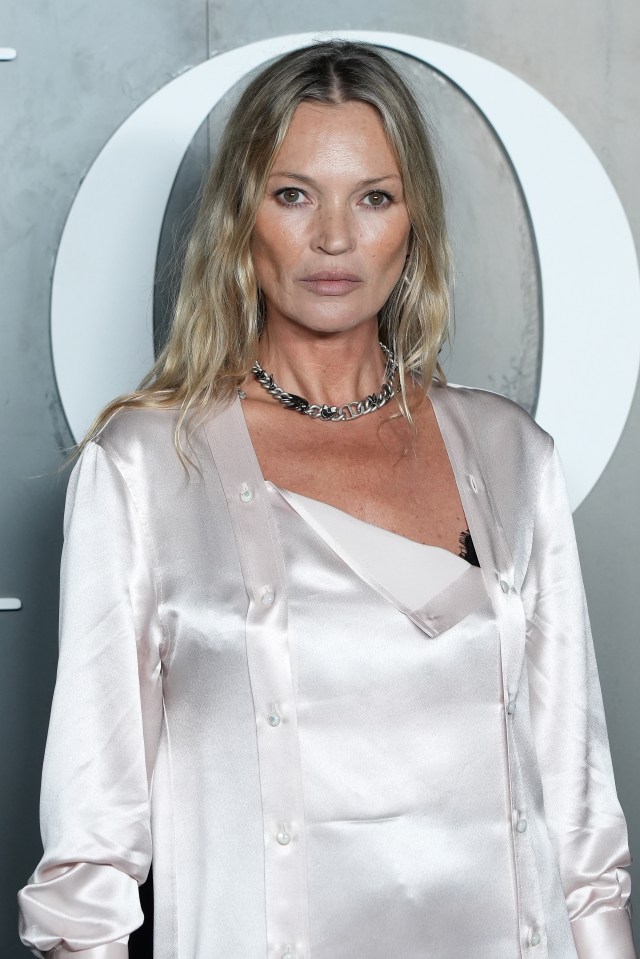 Kate Moss at the Dior Homme fashion show.