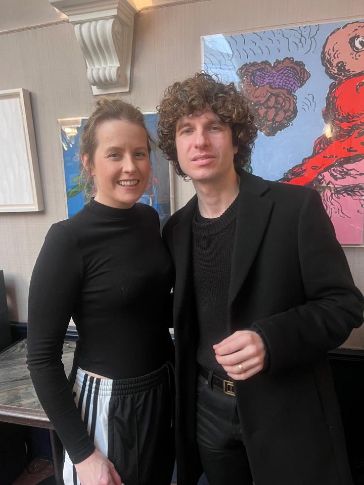 Ellie Henman with Luke Pritchard, lead singer of The Kooks.