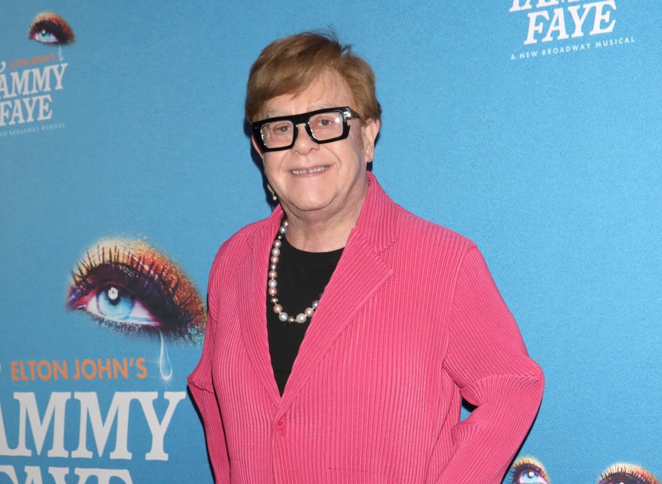 Elton John at the Broadway opening of "Tammy Faye."