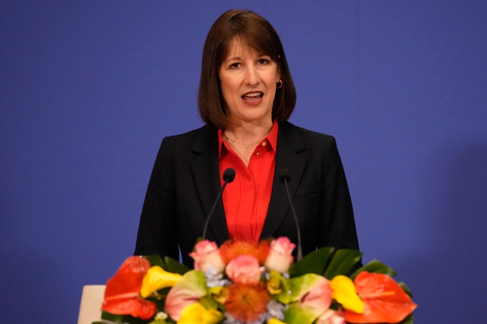 Rachel Reeves, British Chancellor of the Exchequer, at a press conference.