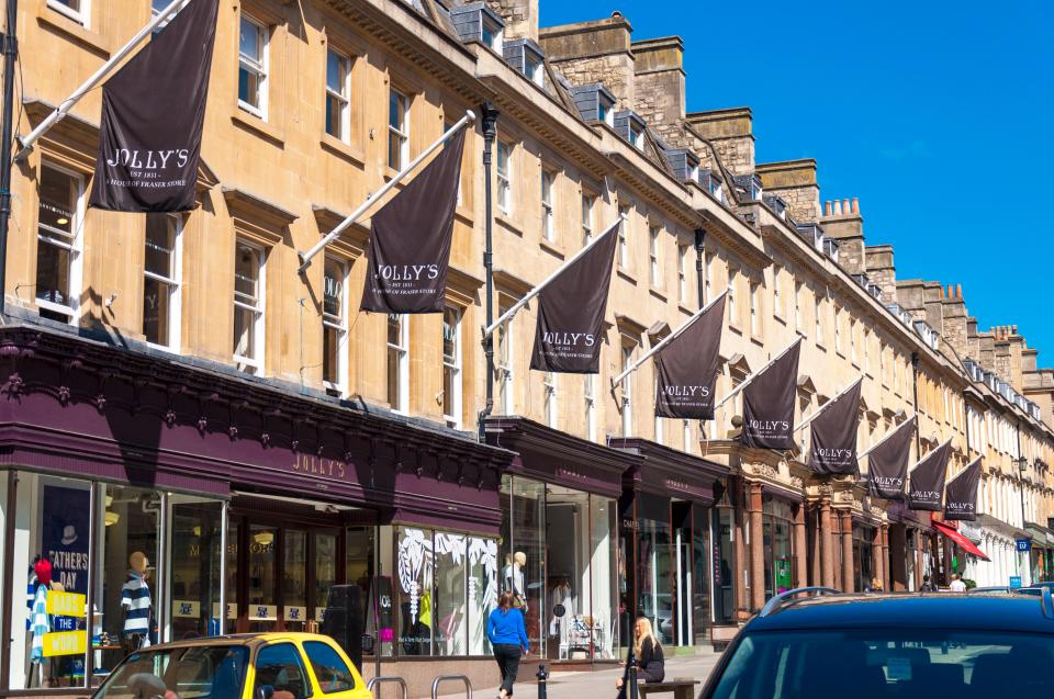 Jolly's department store on Milsom Street, Bath.